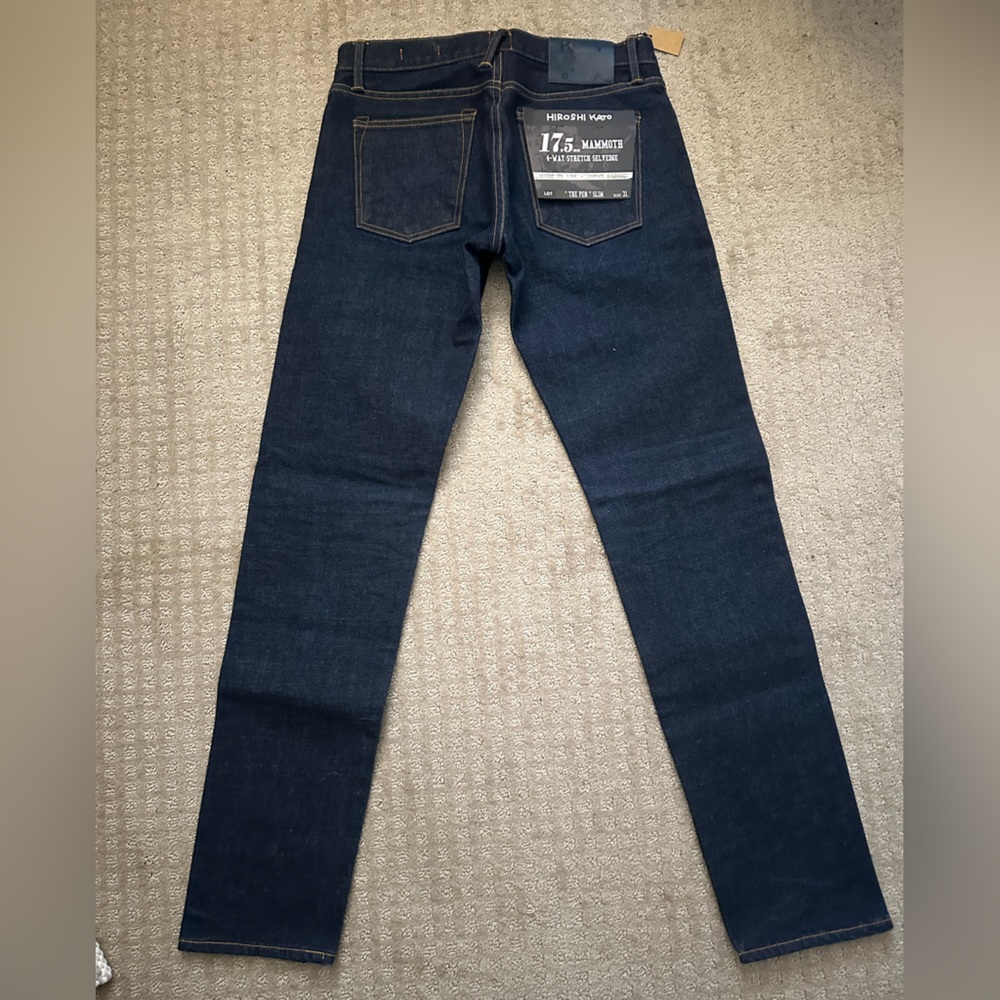 NEW hiroshi kato pen slim selvedge jeans mammoth 17.5 oz stretch Elvis sz 31 - Picture 2 of 16